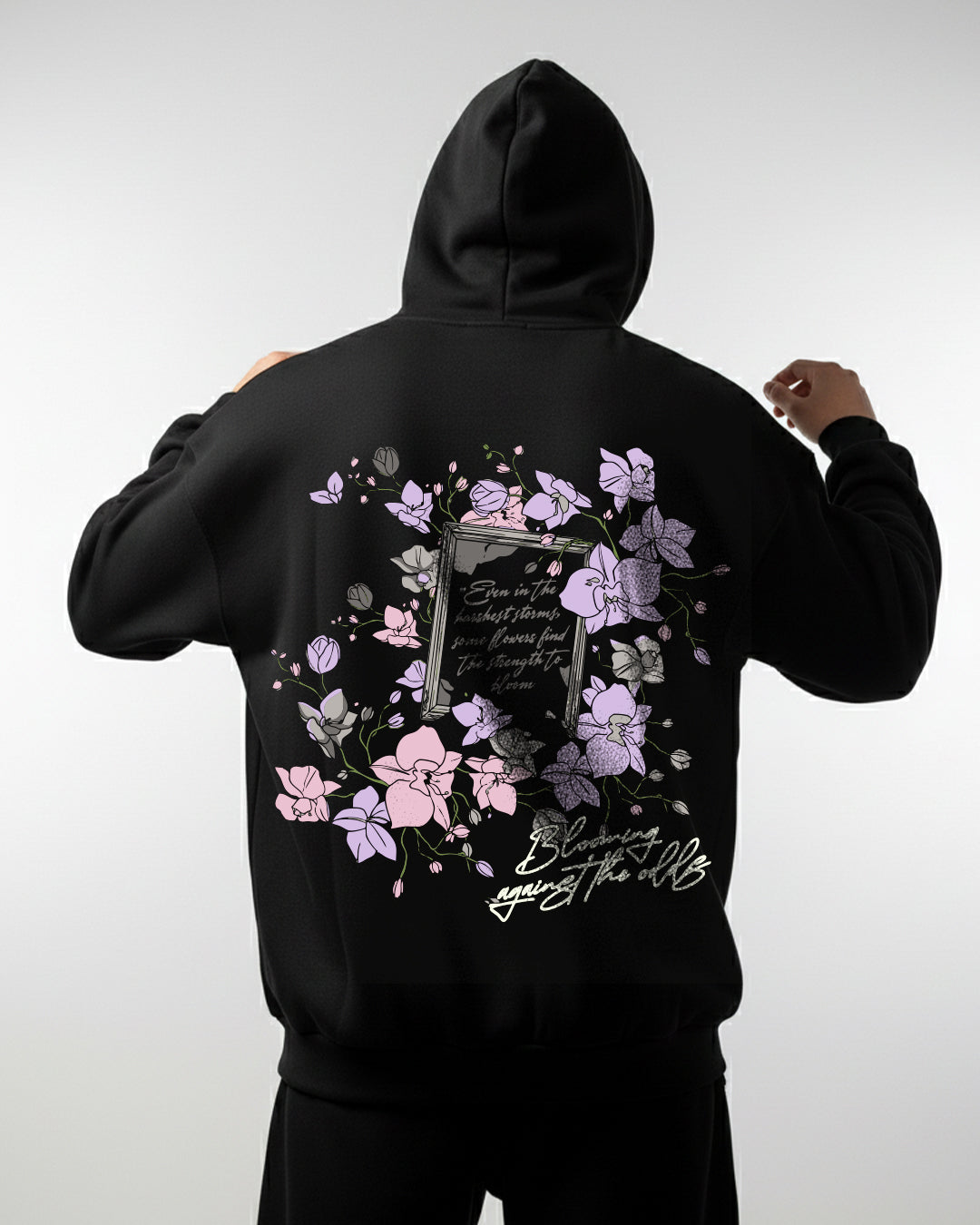 Blooming Against the Odds Oversized Hoodie