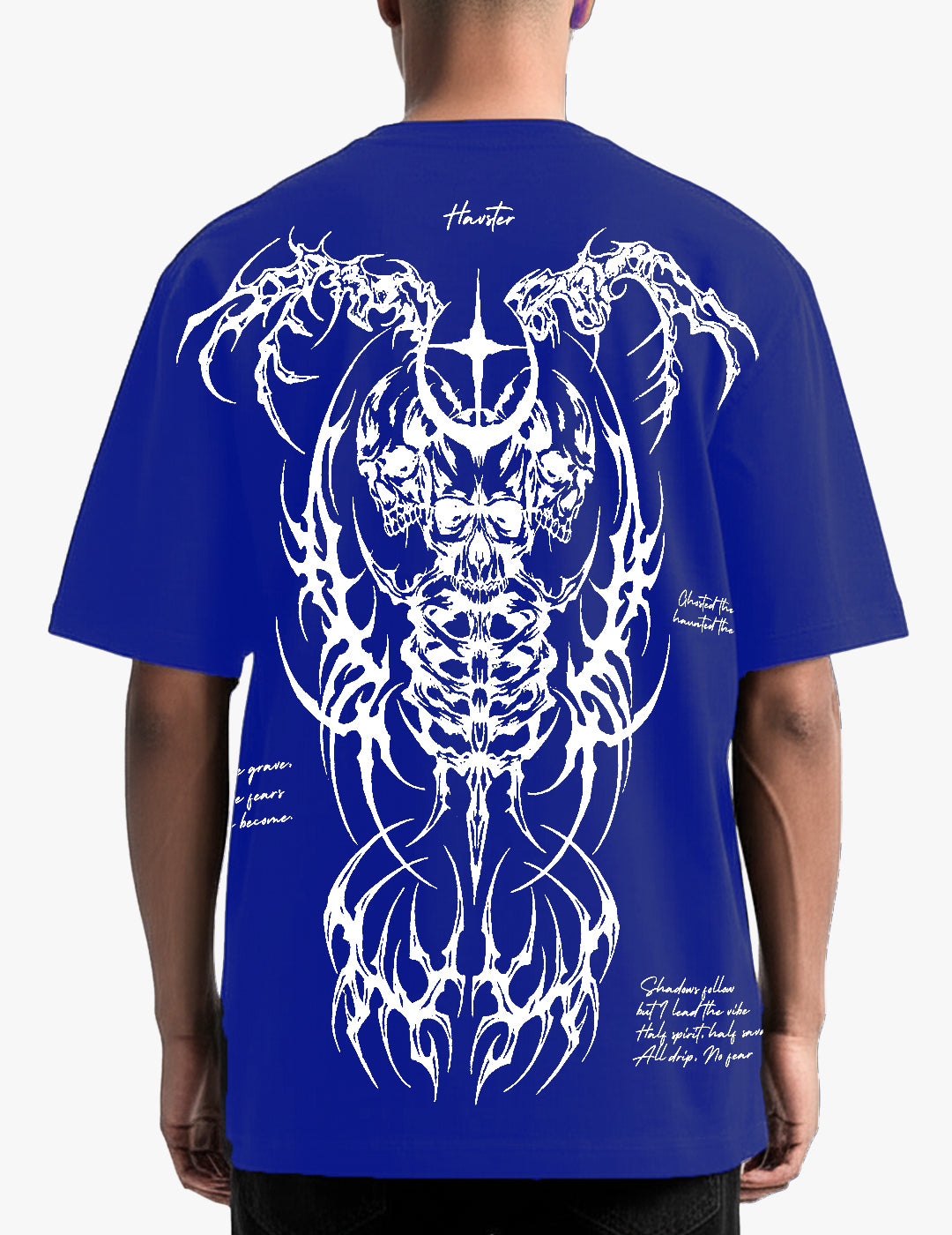 Destruct Oversized T-Shirt - Blue