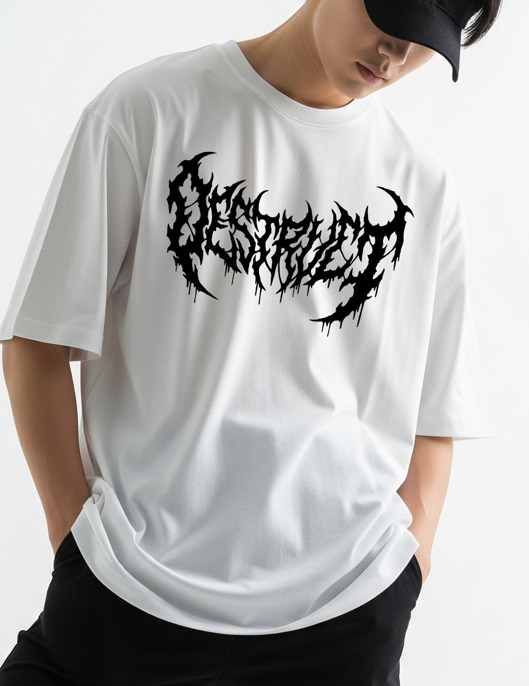 Destruct Oversized T-Shirt - White
