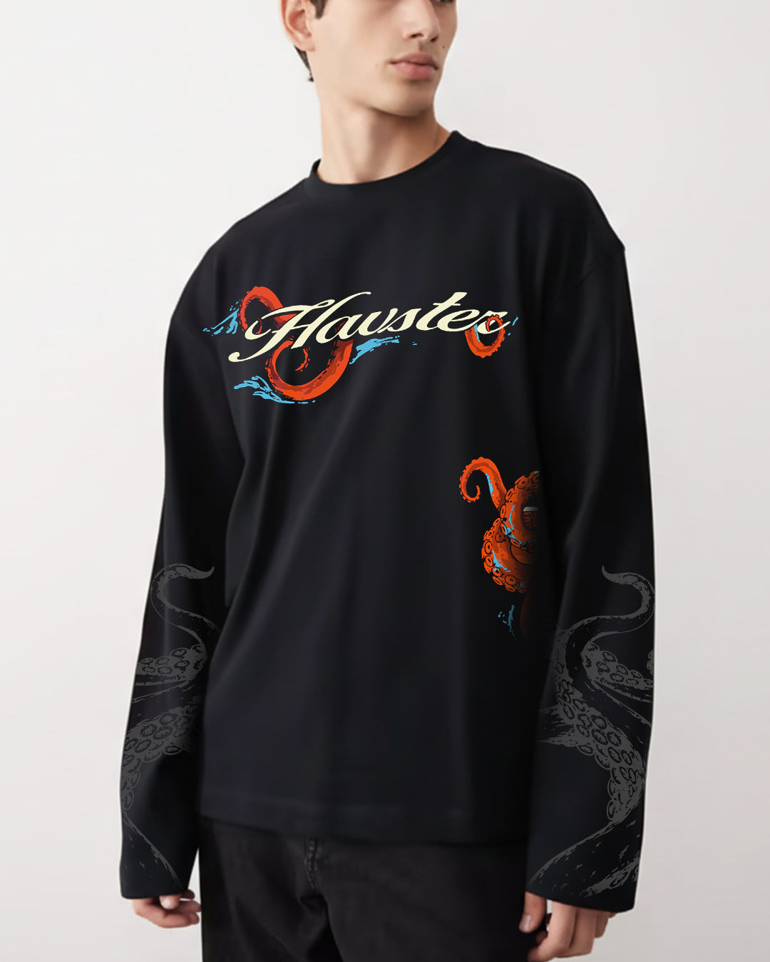 Kraken Full Sleeve Oversized T-Shirt