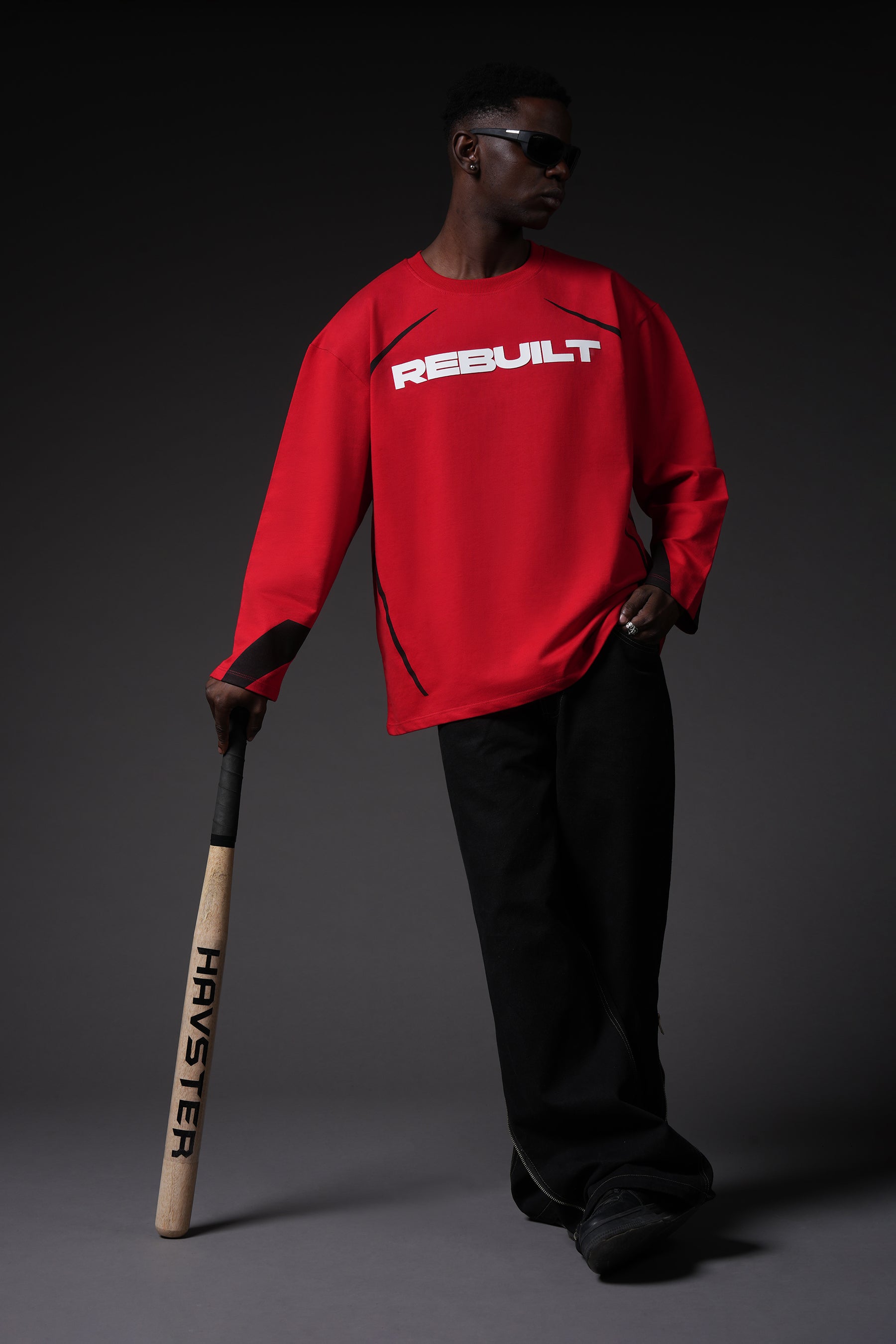 Rebuilt Full Sleeves Oversized T-Shirt