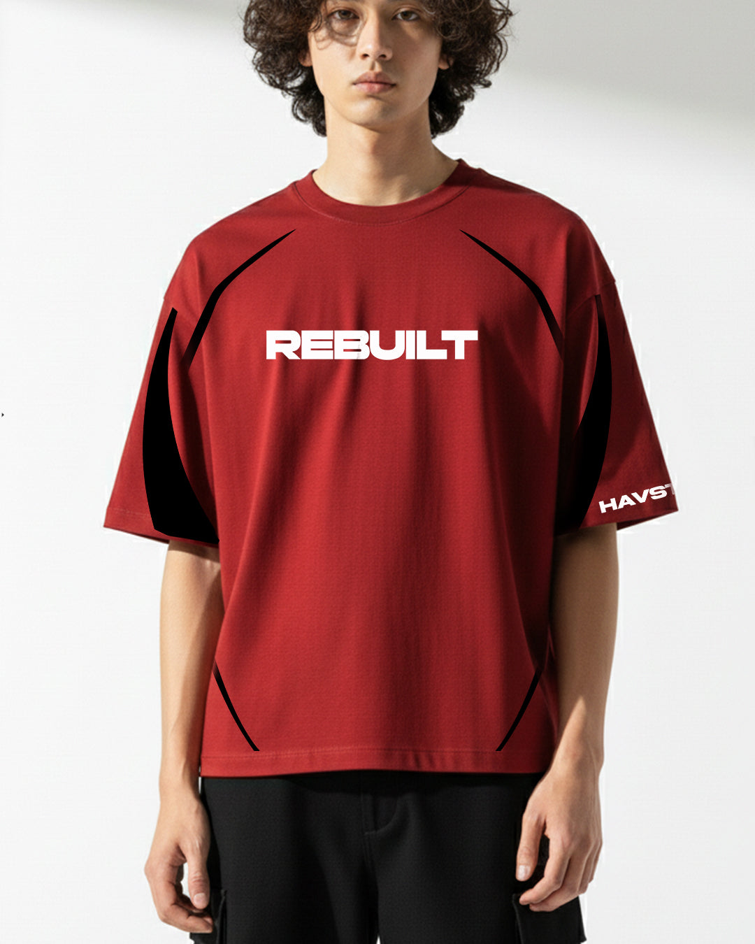 Rebuilt Half Sleeves Oversized T-Shirt