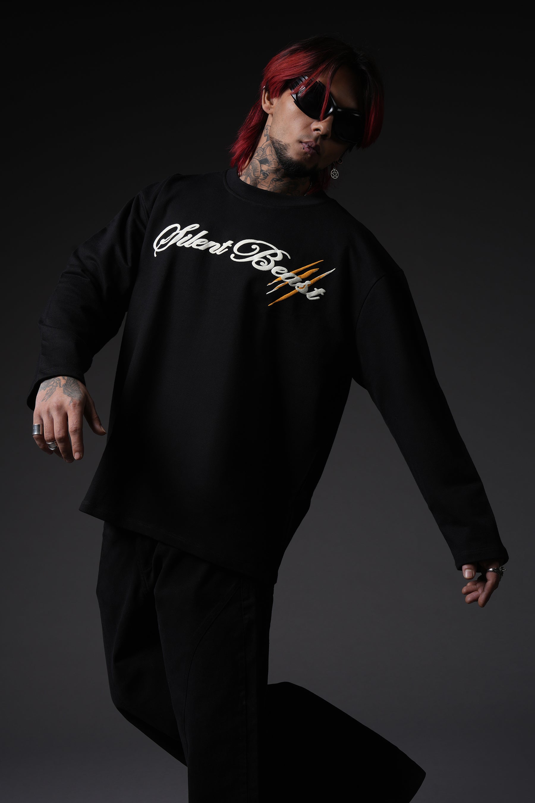 Silent Beast Full Sleeve Oversized Tshirt