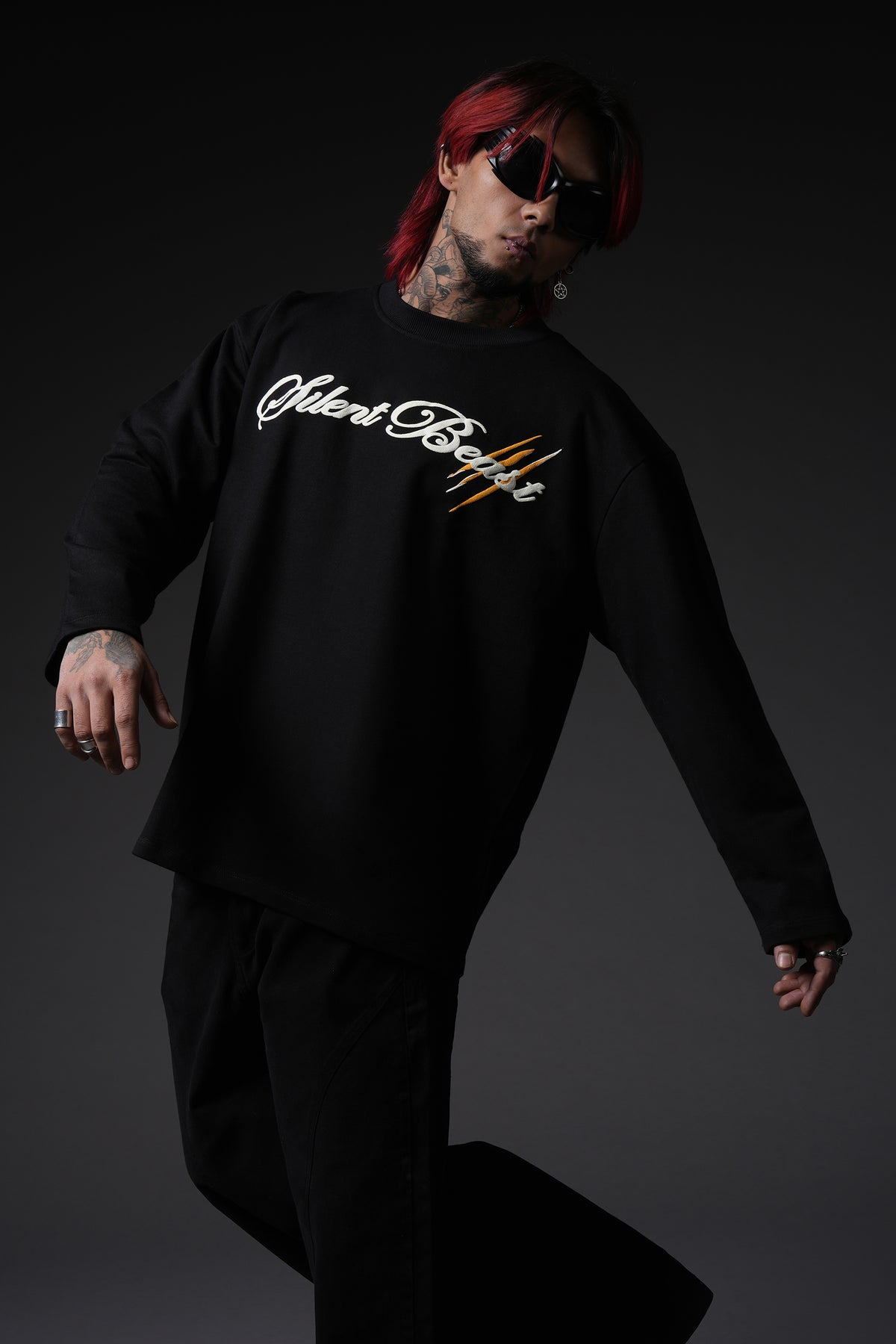 Silent Beast Full Sleeve Oversized Tshirt