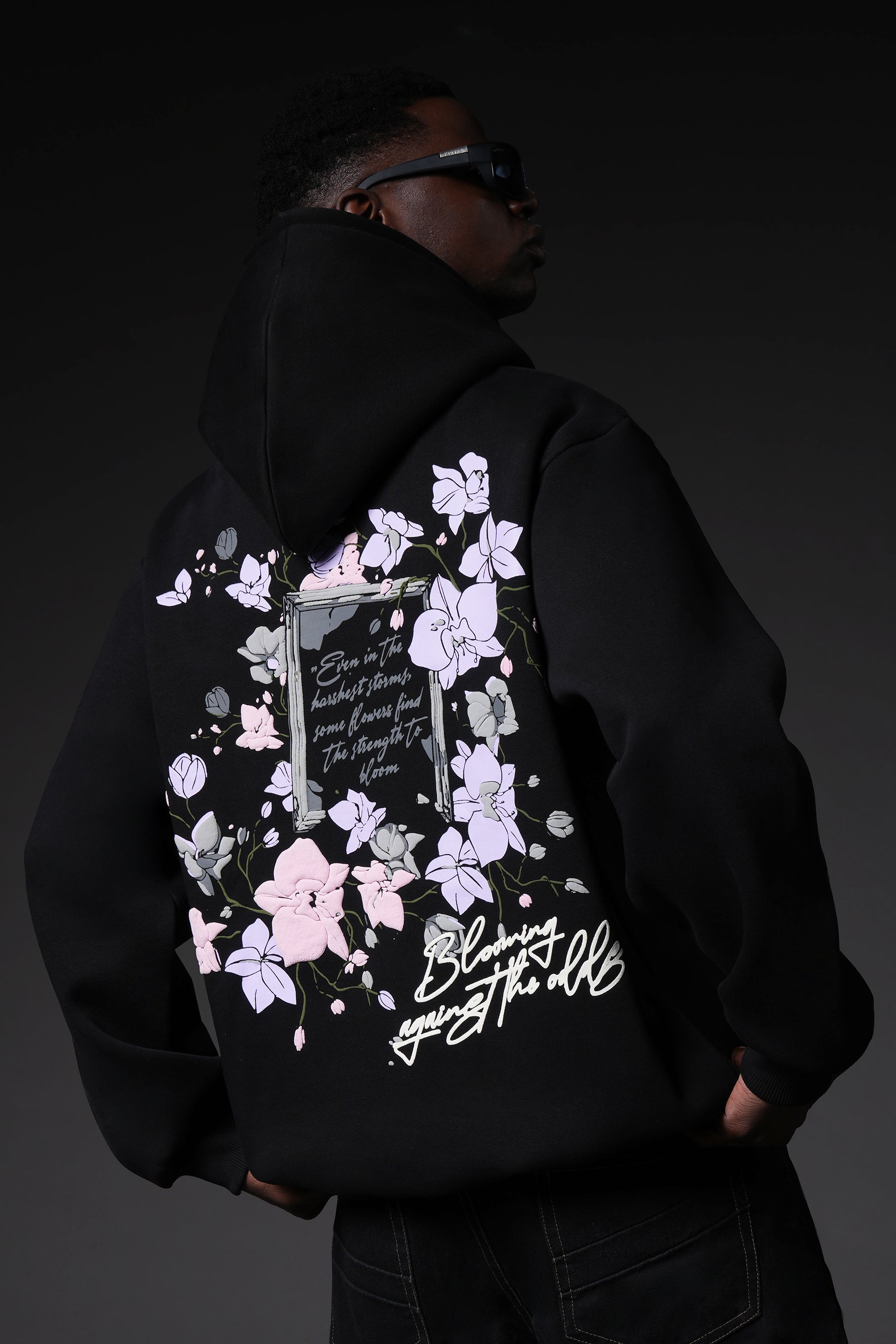 Blooming Against the Odds Oversized Hoodie