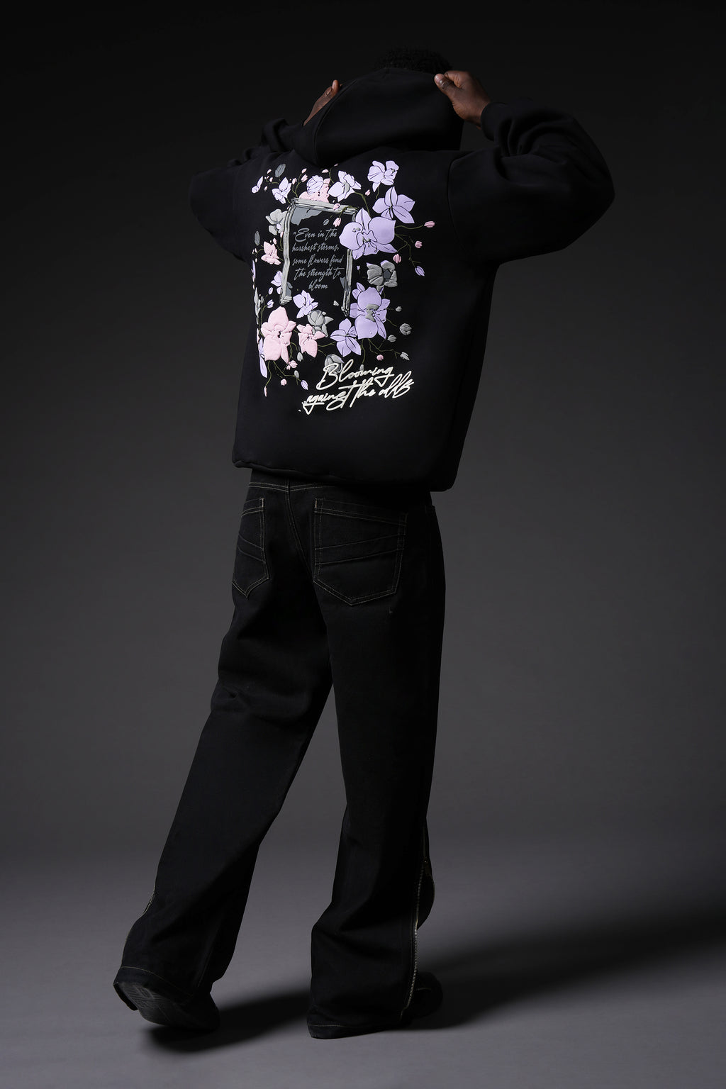 Blooming Against the Odds Oversized Hoodie