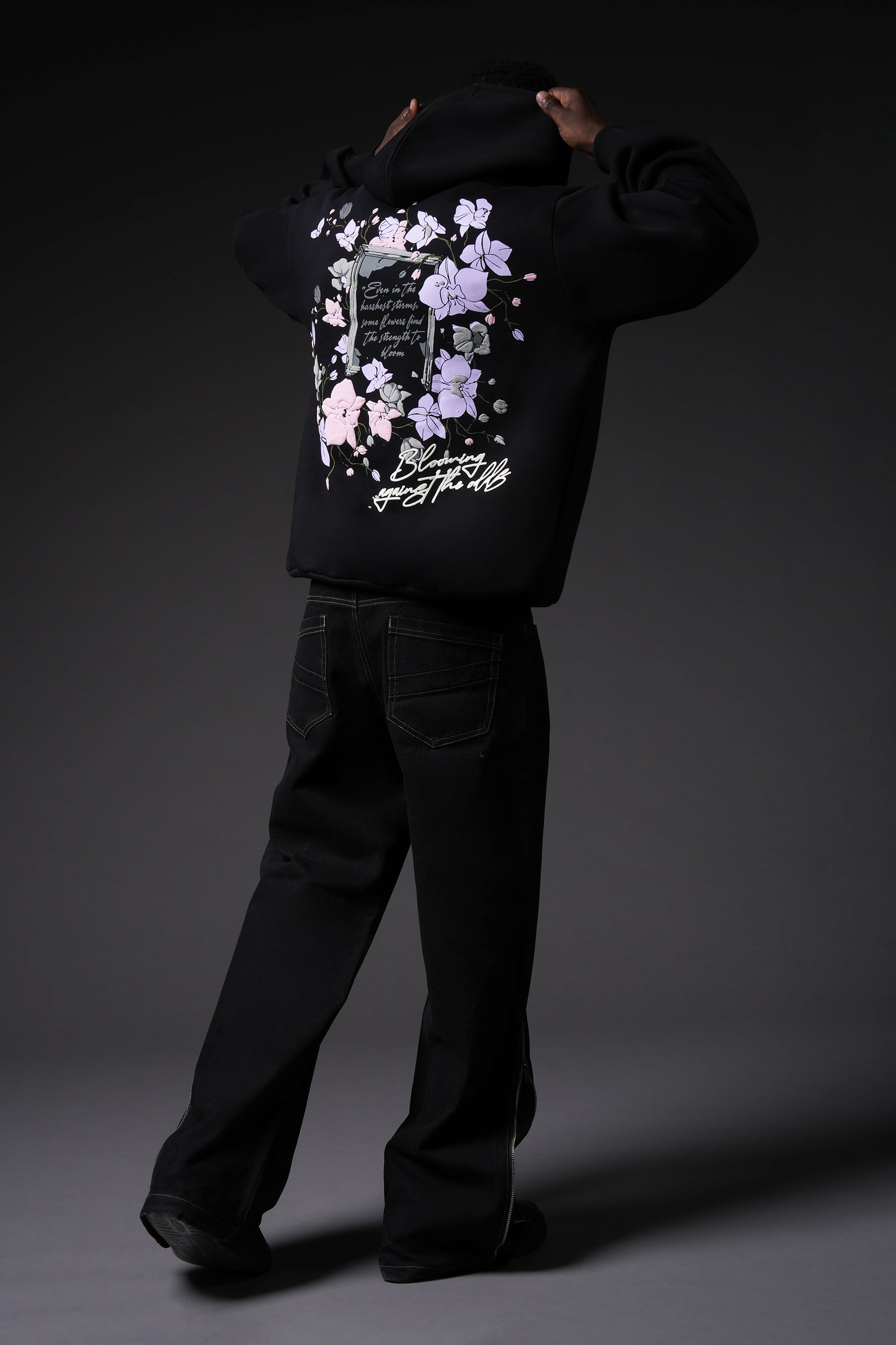 Blooming Against the Odds Oversized Hoodie