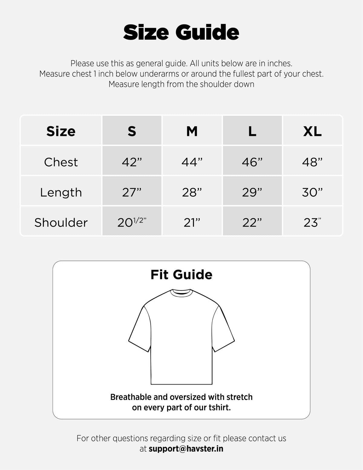 69 Sixty Nine Oversized Tshirt Size Chart