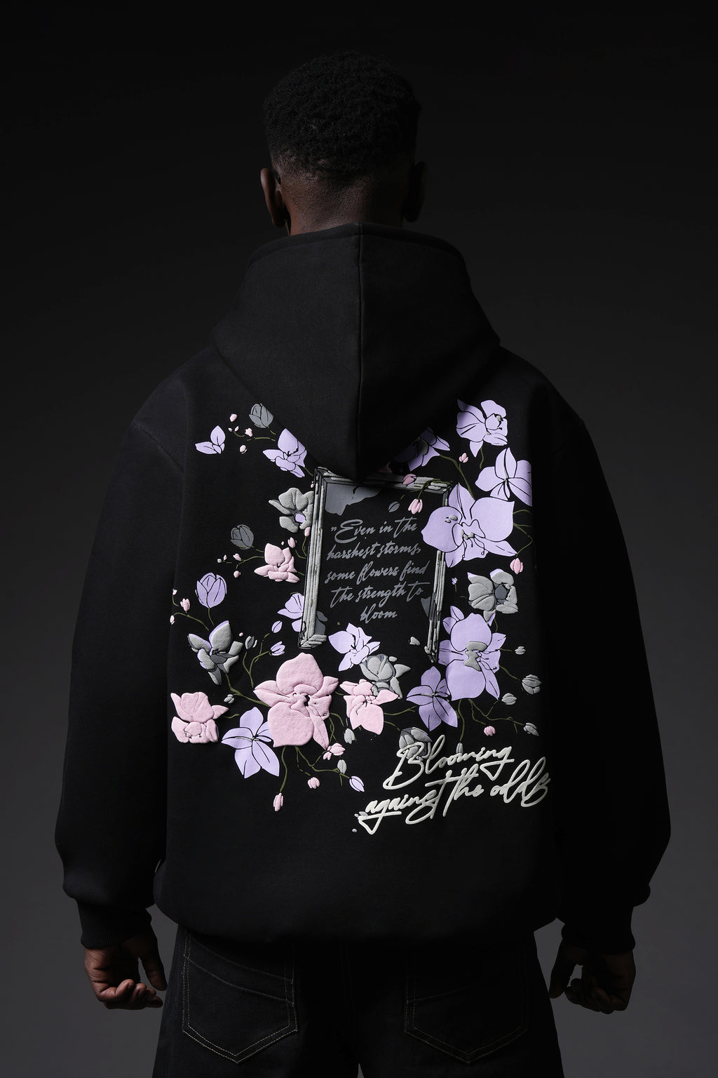 Blooming Against the Odds Oversized Hoodie