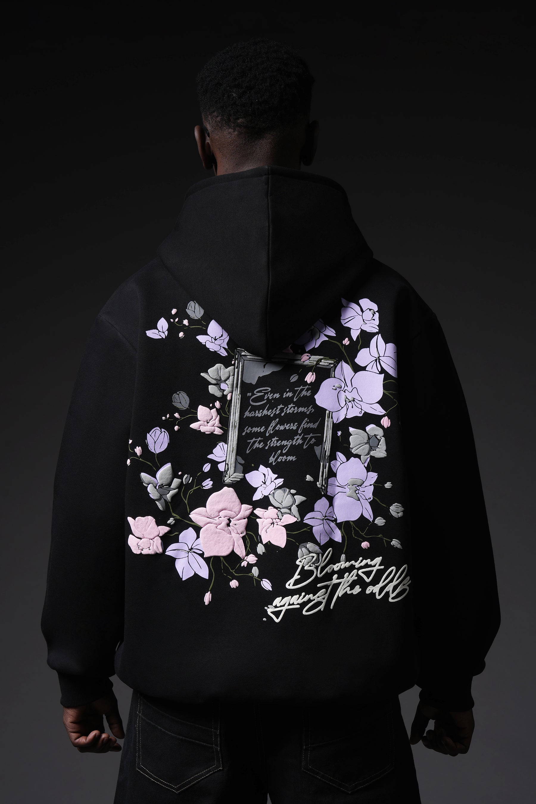 Blooming Against the Odds Oversized Hoodie