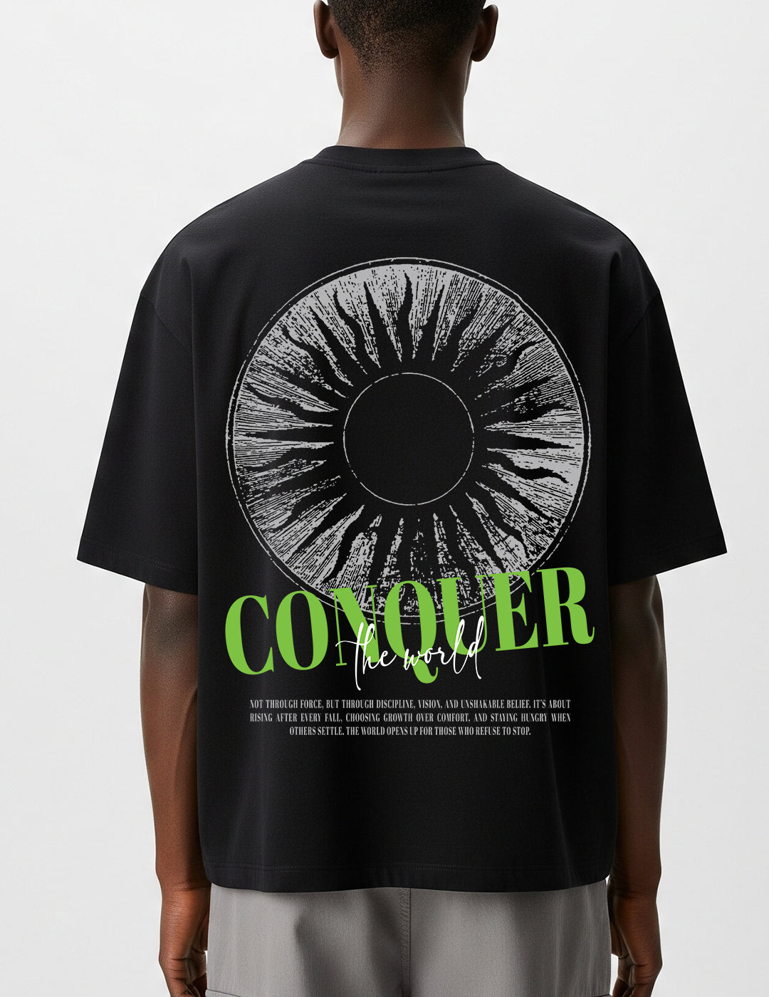 Conquer The World Oversized Tshirt - Green