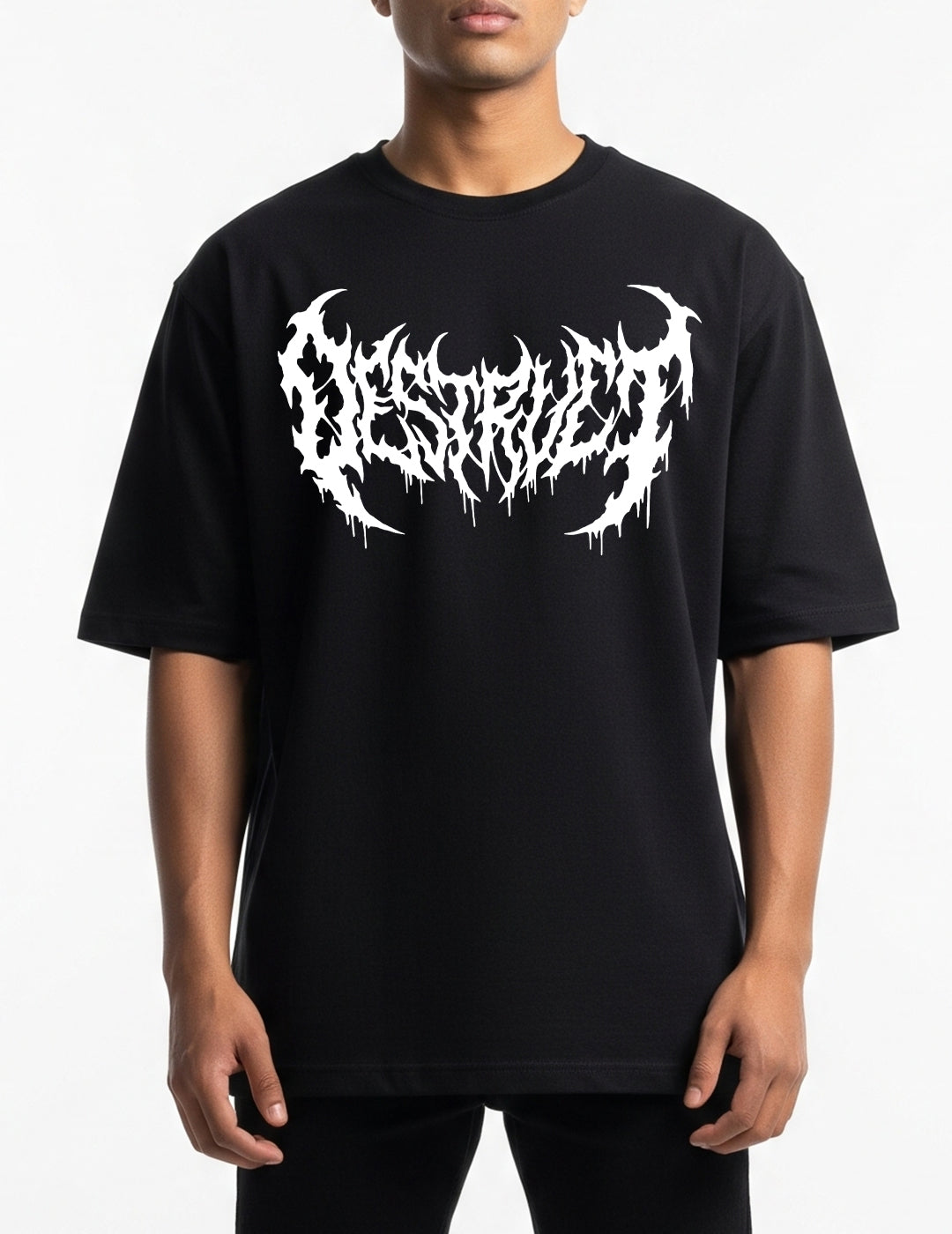 Destruct Oversized T-Shirt - Black