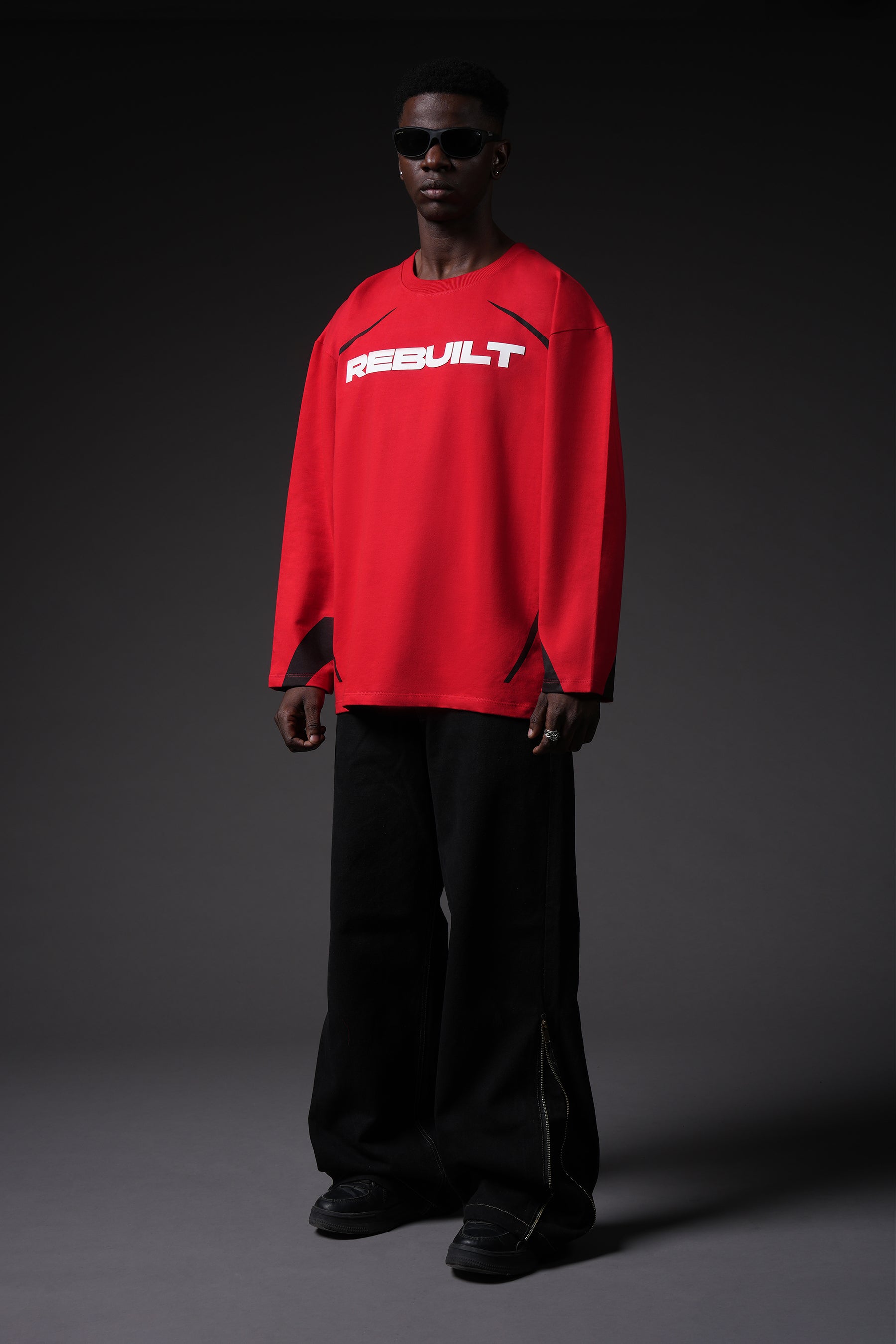 Rebuilt Full Sleeves Oversized T-Shirt