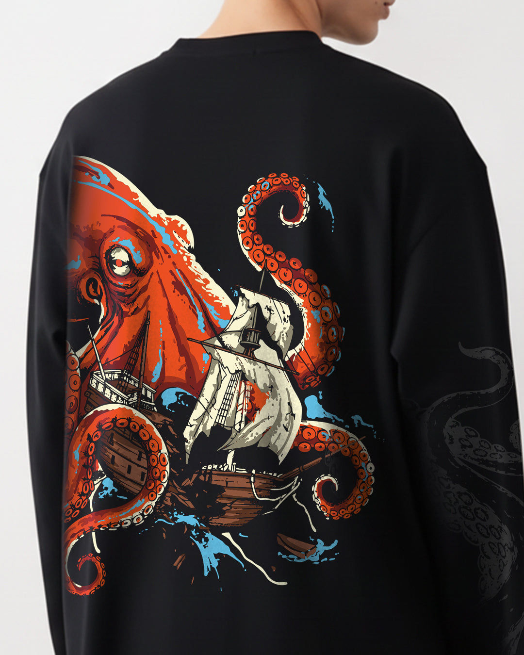 Kraken Full Sleeve Oversized T-Shirt